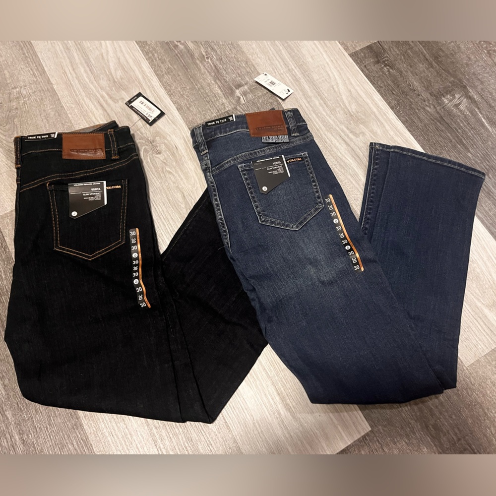 Volcom Youth Sz 30 Vorta Slim Straight Jeans New